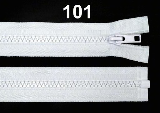 100 fermetures détachables colori blanc 80 cm