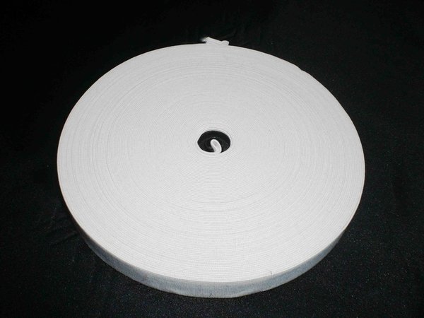 Rouleau d'élastique blanc 2,5 cm